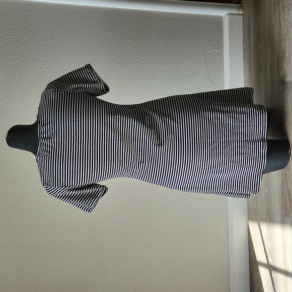 Brandy Melville Striped Stretchy T shirt Dress Black and White - Picture 3 of 5